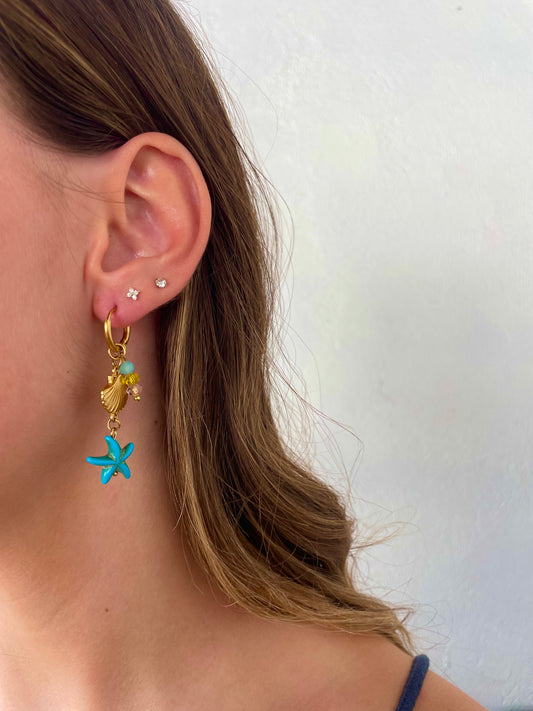 Boucles d’oreilles Saphir Marin