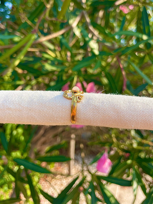 Bague Pinces et Perle