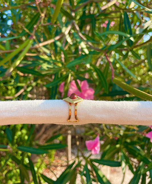 Bague Géométrique Marron
