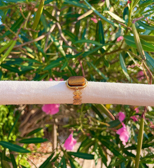 Bague Graphique Marron