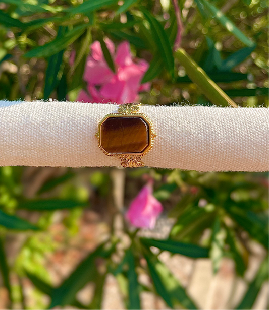 Bague Graphique Marron