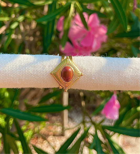Bague Géométrique Marron
