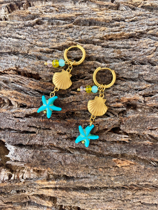 Boucles d’oreilles Saphir Marin