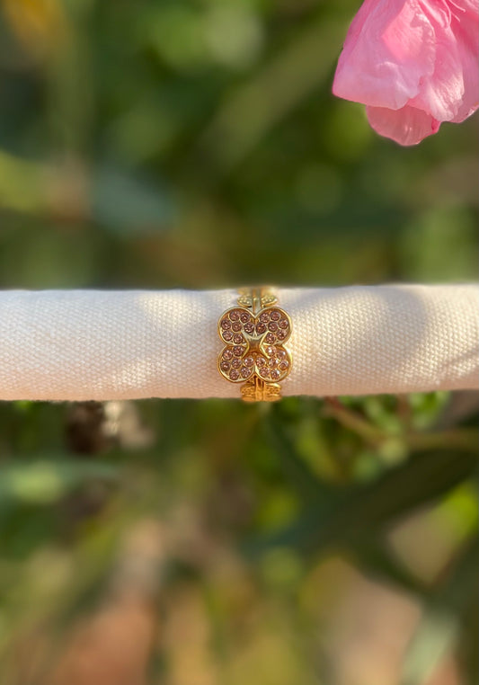 Bague Trèfle Rosé