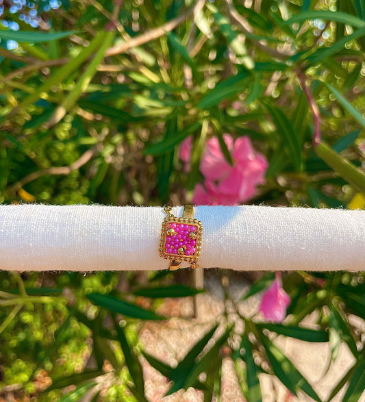Bague Cube Rosé