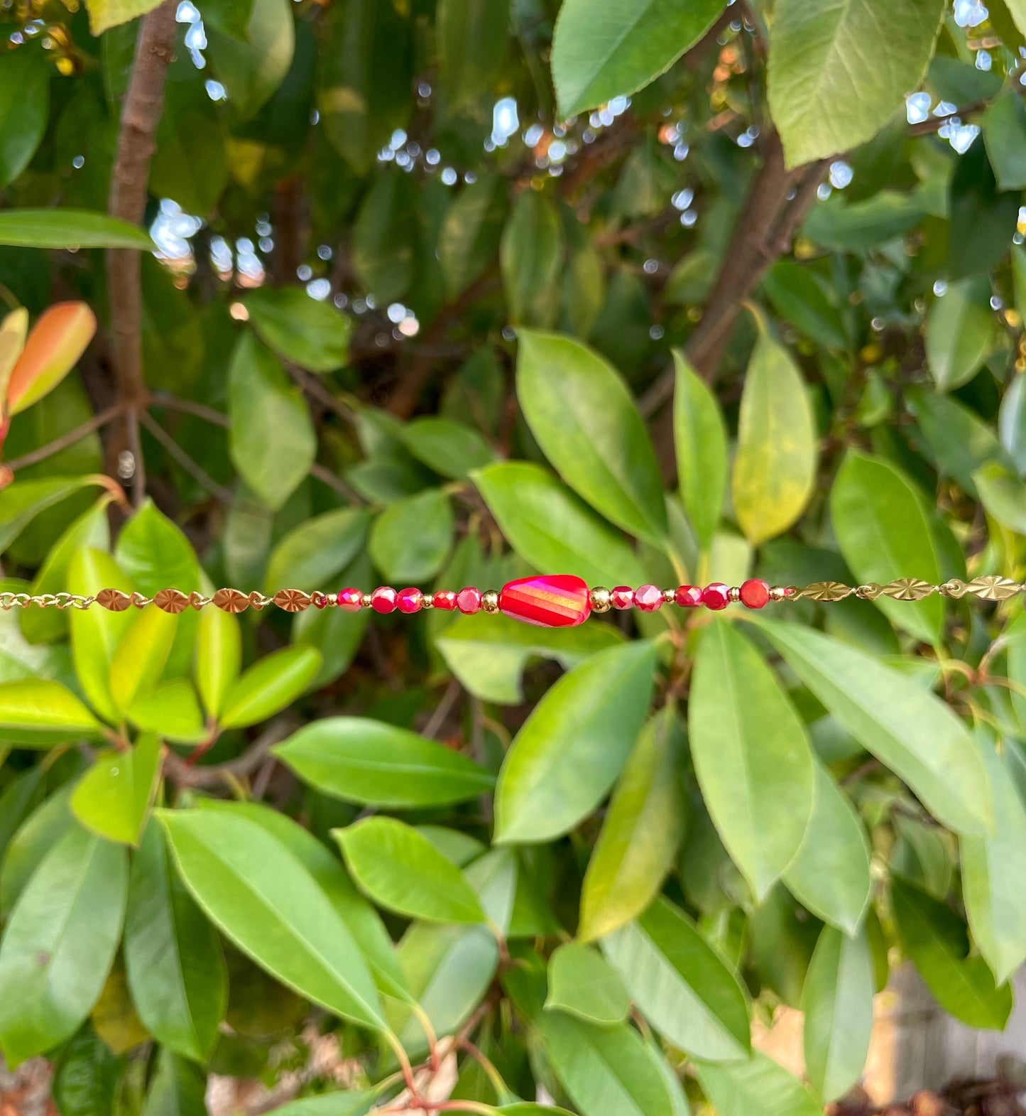 Bracelet Perles Rouge
