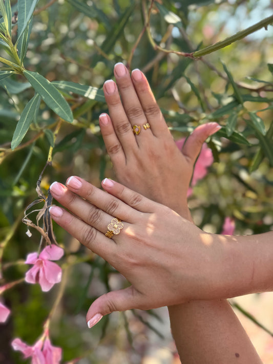 Bague Trèfle Rosé