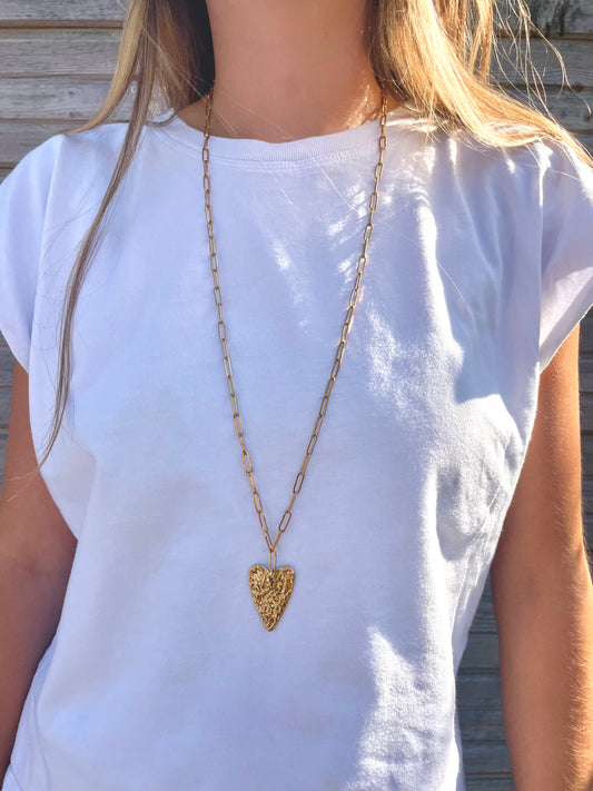 Collier Long Coeur
