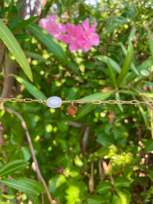Bracelet Petit Cœur Blanc